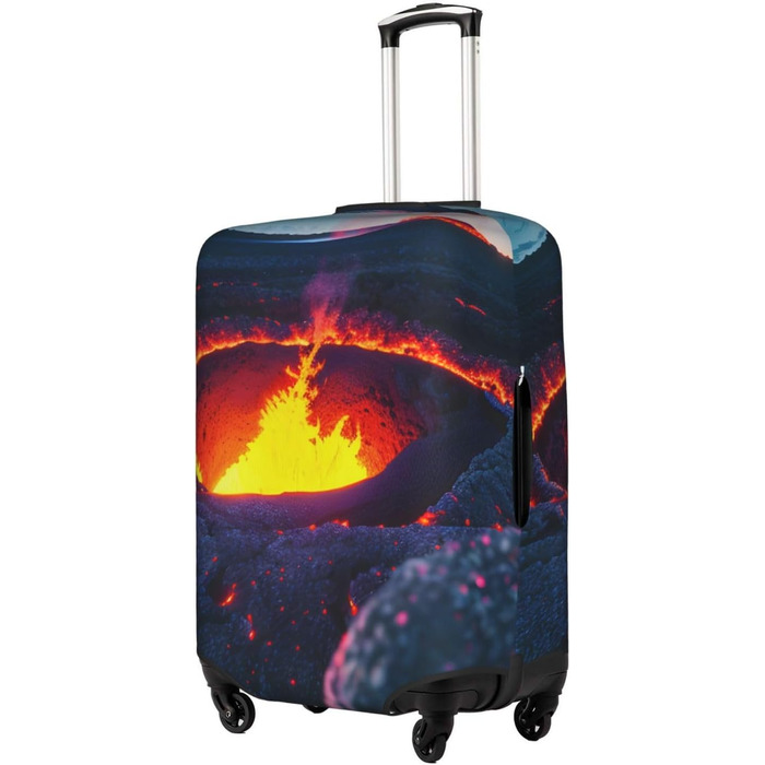 Чохол для валізи Kilauea з прихованою блискавкою, дизайн вулканічний принт, практичний, еластичний, машинне прання, для валіз, Білий/Пишний сад, X-Large Білий/Пишний сад XL