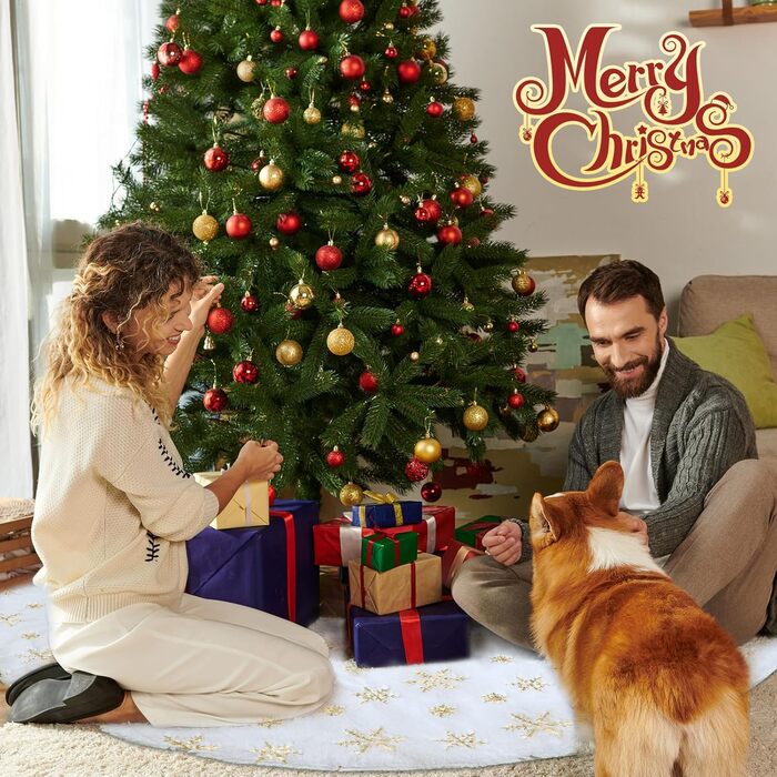 Спідниця для ялинки 120 см біла Rodivor