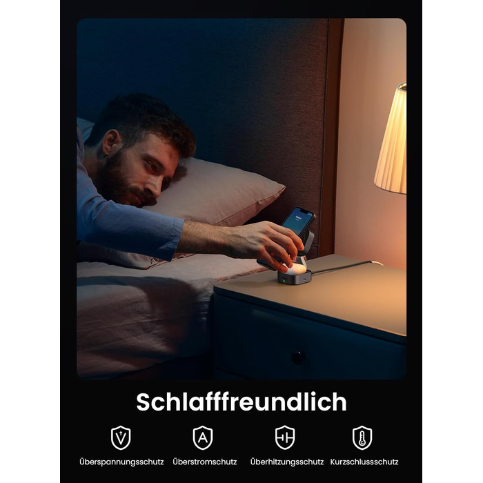 Зарядна станція UGREEN MagFlow 2 в 1 для iPhone, сумісна зі складним бездротовим зарядним пристроєм MagSafe для iPhone 16/16 Pro/1