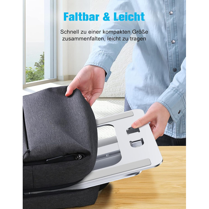 Підставка для ноутбука Babacom з регульованою висотою, складна підставка для ноутбука з алюмінієвого сплаву Ергономічна вентильова