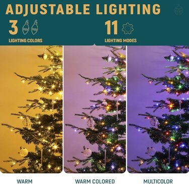 Штучна різдвяна ялинка з вогнями 198 см YITAHOME