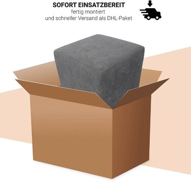 Кубоподібне сидіння 42 см - Високоякісний, простий у догляді пуф-стілець - Пуф вагою лише 4 кг - Ідеальний варіант для сидіння (Coral12)