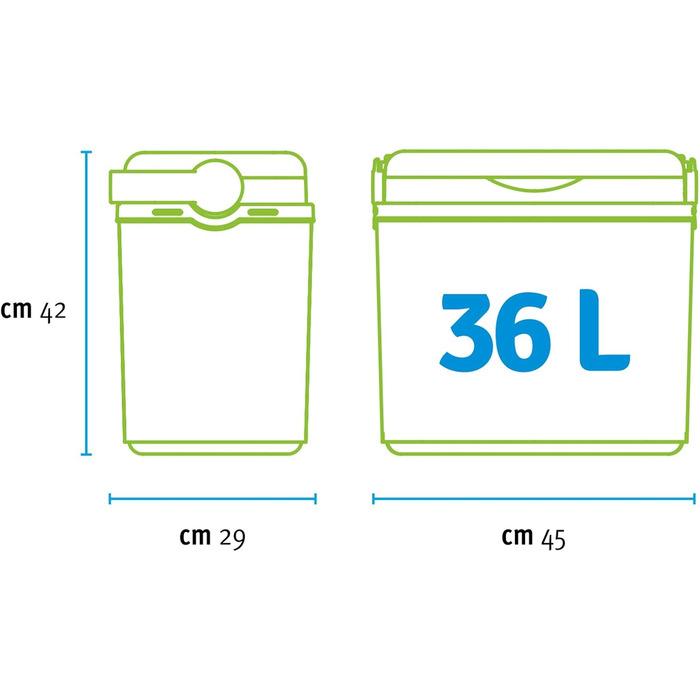Сумка-холодильник Пасивний холодильник Пластикова сумка-холодильник з полістирольною термоізоляцією 36 л, синього кольору