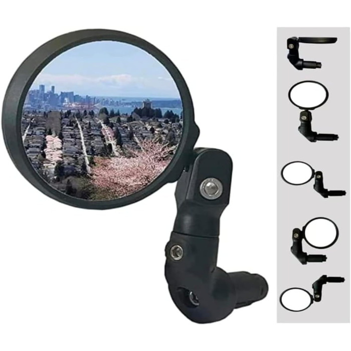 Велосипедне дзеркало Hafny, багаторівневе регулювання, HD-захисне скло, ударостійке, дзеркало для електровелосипеда, дзеркало заднього виду для велосипеда, HF-M952B-FR08 (синє скло без відблисків)