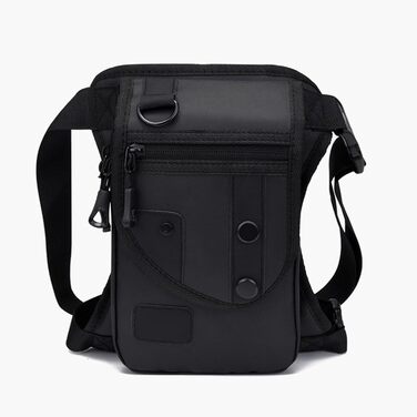 Поясна сумка Fenteer, сумка для відпочинку, регульована сумочка, водонепроникна сумка для ніг, сумка для риболовлі для подорожей на природі, для дорослих, чорна