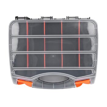 Двосторонній органайзер для деталей Haofy з кількома відділеннями та прозорою кришкою, міцний ПВХ-пластик для обслуговування та технічних цілей, портативна коробка для зберігання