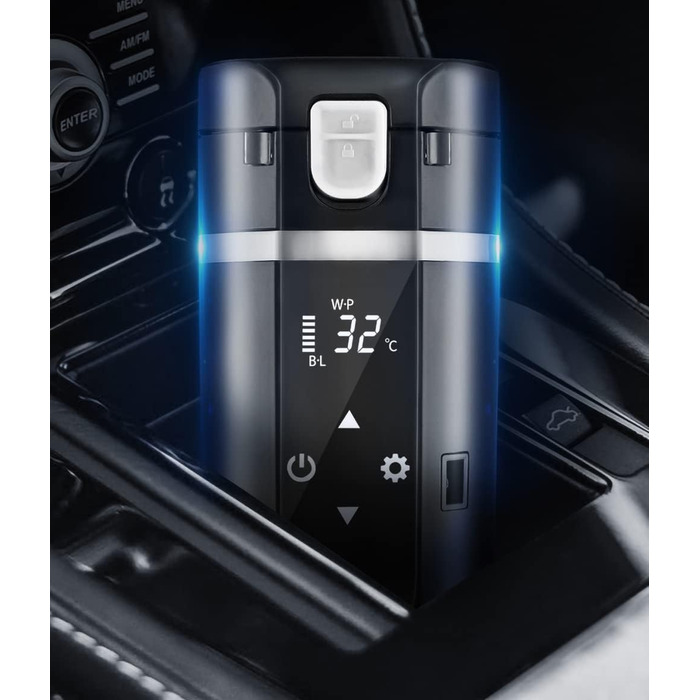 Дорожній електричний чайник 24В/12В для автомобіля/вантажівки, нагрівальна кружка 480 мл з кришкою, що захищає від проливання, гер