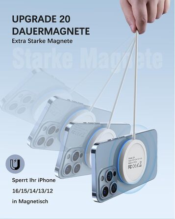 Зарядний пристрій iPhone, індуктивна зарядна станція Wireless Charger для iPhone 16 Pro Max/16 Pro/16 Plus/16/15 Pro Max/15/14/13/