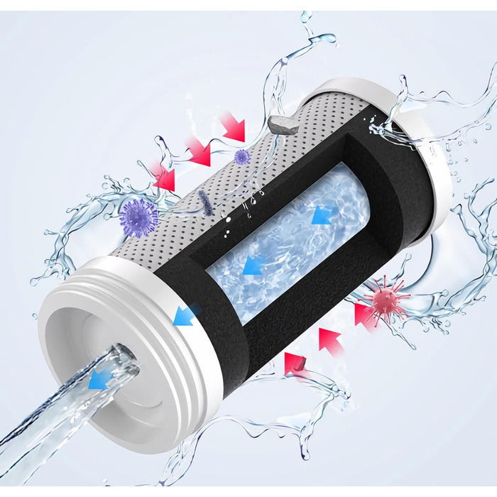 Кран з фільтром для води зі світлодіодним дисплеєм, фільтр для питної води з синім світлом, фільтр для питної води для видалення хлору, для домашньої кухні, видаляє хлор, важкі метали та поганий смак