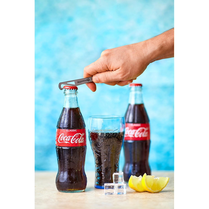 Титанова ложка-виделка з відкривачкою для пляшок, надзвичайно міцна, надлегка (Ti), здорова та екологічна ложка, виделка та відкривачка для пляшок для подорожей/кемпінгу в тканинній сумці, яку легко зберігати, Silver Spork 2 Unit