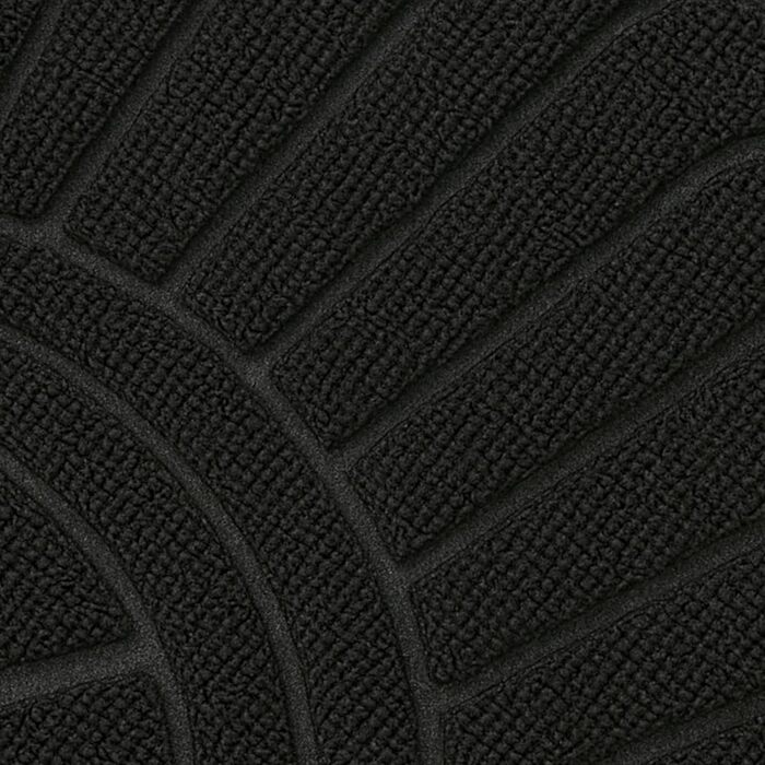 Килимок для дверей Tivoli напівкруглий 60x90 см для використання всередині та зовні приміщень чорний, нековзний, сучасний 3D-дизайн, брудозатримуючий килимок - легкоочисний килимок для дверей, чорний, 60 x 90 см (півколо)