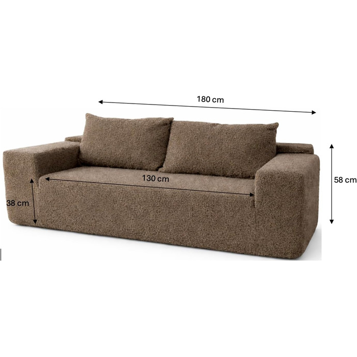 Місний диван 180 см у коробці не потребує складання, вакуумно-стиснутий пінопласт, доставляється компактно, сучасний дизайн (світло-сіра вельветова тканина, 2-місний) Світло-сіра вельветова тканина, 2-місний, 2-