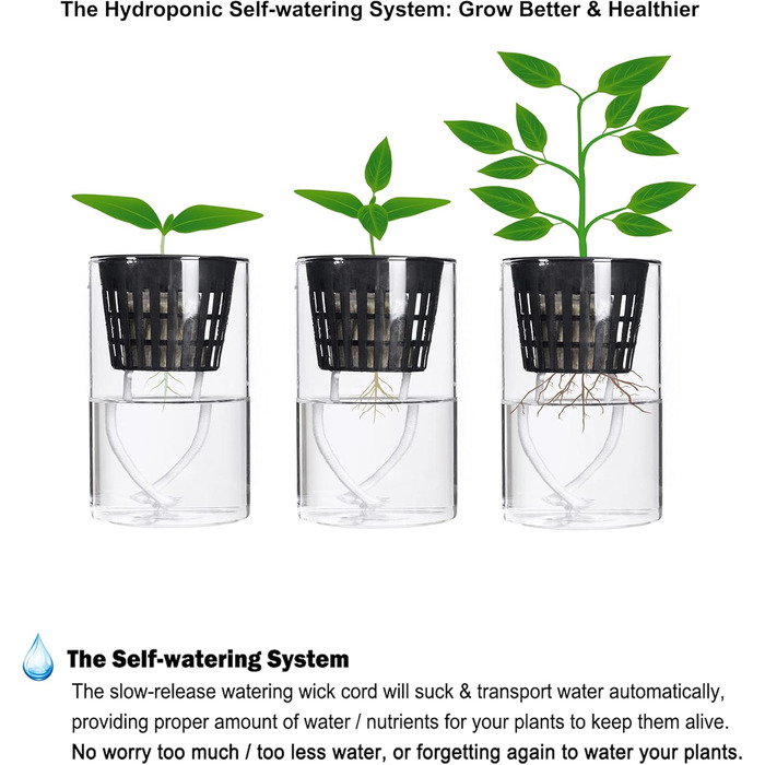 Дюймові (8 см) сітчасті горщики Гідропонічний сітчастий горщик з 12-футовим гнітом із самополивом і 12 шт. етикетками для рослин Гідропонний стакан Сітчастий горщик Овочева орхідея Аквапоніка Kratky Hydroponics, 12 шт., 3-