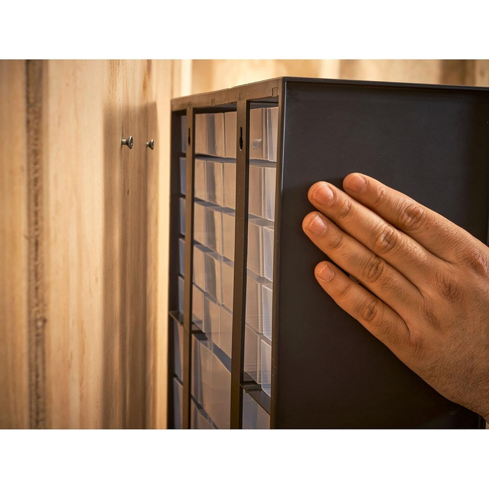 Ящик для зберігання Stanley (з 39 шухлядами, розміри 36,5 x 43,5 x 15,5 см, підходить для настінного кріплення) 1-93-981, різнокол