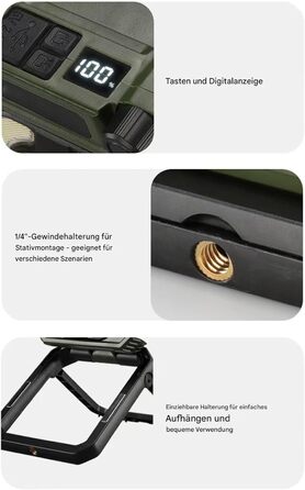 Світлодіодний кемпінговий ліхтар ручний, акумуляторний кемпінговий ліхтар для виживання Складаний, акумуляторний світлодіодний ліхтар для намету, для походів, риболовлі, нічної роботи, читання, обідів на свіжому повітрі