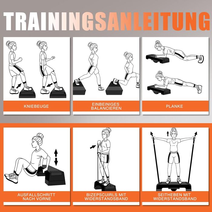 Степер DH FitLife для домашнього використання Регульована степ-дошка 10/15 см Аеробні степ-лави та степ-дошка з тренуванням балансу Підставка для степ-фітнесу та тренування координації