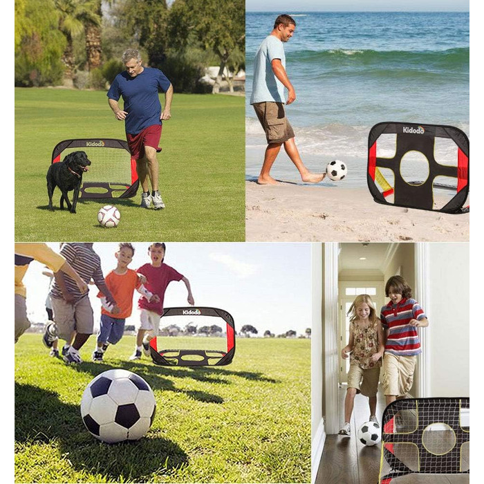 Футбольні ворота Kidodo для дітей, висувні ворота для дітей, складні та портативні футбольні ворота, іграшка для вулиці, саду та дому, 100 x 70 x 70 см, 100 шт.