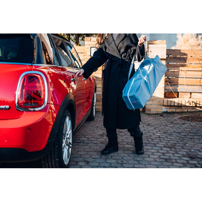 Дитяче ліжечко Momi BELOVE для дітей вагою до 15 кг, Ш65 x Д125 x В78 см (складається 21 x 23 x 80 см), дитяче ліжечко з матрацом, 2 колеса, сумка для транспортування сірого кольору