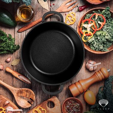 В1 лита алюмінієва сковорода з кришкою підходить для використання в духовці для запікання та тушкування або як сковорода для індук