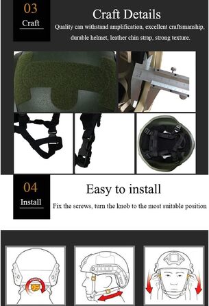 Військовий куленепробивний шолом TS TAC-SKY NIJ IIIA Kevlar Aramid Mich 2000 з балістичним покриттям та тримачем для ліхтарика, Mud, MM Mud