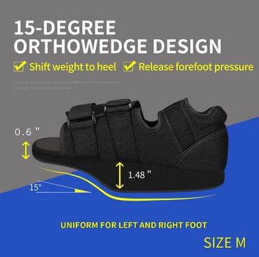 Післяопераційне взуття Медичний ортопедичний бандаж для стопи Взуття для полегшення передньої частини стопи для хірургічного втручання (XL)