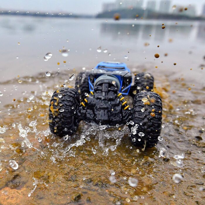 Іграшкова машинка-трюк з акумуляторною батареєю для хлопчиків і дорослих, синя, 141 Remote Control Car - 4WD 2.4GHz RC Car for Kid