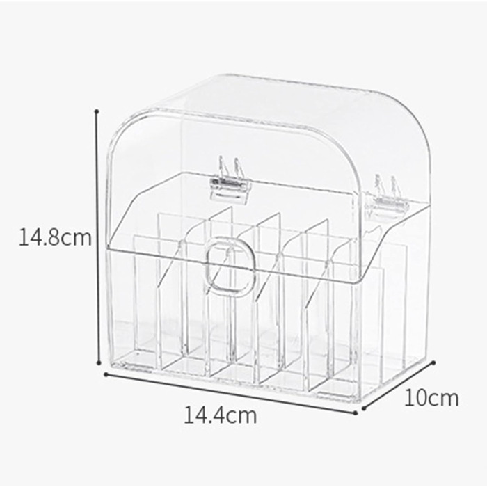 Органайзер для макіяжу BYUTFA, прозора коробочка для зберігання помади з кришкою, аксесуар-органайзер для інструментів для макіяжу, тримач для фінішної коробочки, аксесуари
