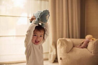 Дитяче крісло Jollein Вельвет, Натуральний Крісло-мішок для дітей Від 1 до 4 років Для хлопчиків та дівчаток Крісло для малюків 40x46x37 см