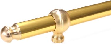 Алюмінієвий стрижень для кріплення килимів та доріжок до сходових сходинок з люверсами (100 см, золотий (комплект 1 стрижень 2 кільця)) 100 см золотий, комплект 1 стрижень 2 кільця