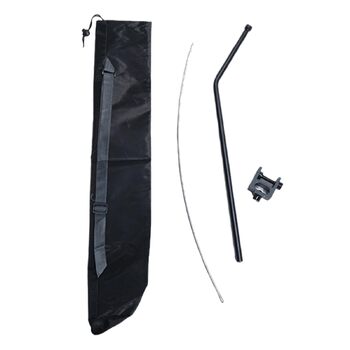 Підставка для кемпінгового ліхтаря стовп для кемпінгового ліхтаря 57 см, легко регулюється по висоті Стовпи для ліхтарів з алюмінієвого сплаву з сумкою для перенесення, світлова щогла для походів, піших прогулянок, пікніків, чорний колір