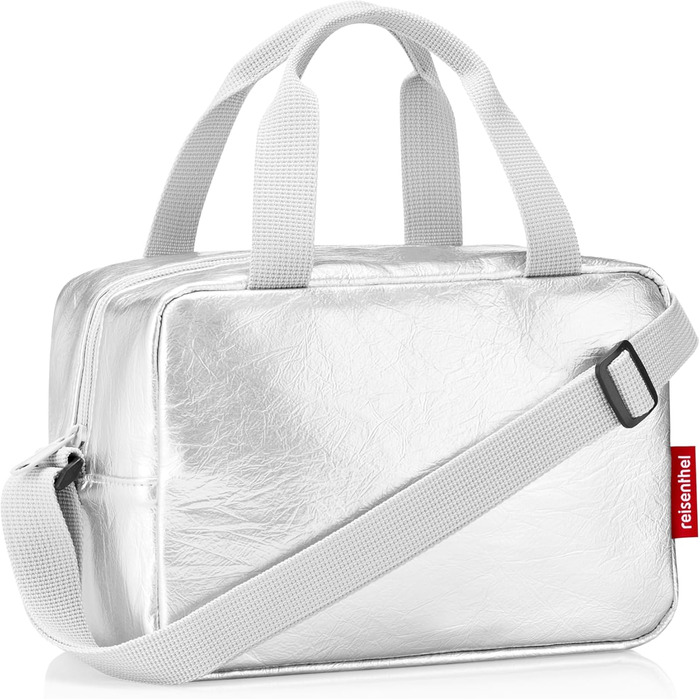 Сумка-холодильник Reisenthel Coolerbag-to-go Невелика сумка-холодильник для обіду, яку можна носити через плече ідеально підходить для пікніків, офісу та в дорозі. Один розмір, сріблястий колір Crackle