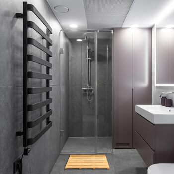 Килимок для ванни Relaxdays з бамбука, 54 x 36 см, нековзний килимок для душу для ванни, душу, сауни, для приміщень та вулиці, натуральний