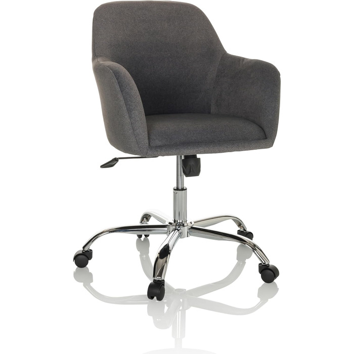 Офісний стілець hjh OFFICE SOLAO 300, тканина, регульований по висоті обертовий стілець з м&39якою подушкою сидіння, 719229, темно-сірий колір тканини