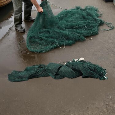 Рибальська сітка-невід 3x20 м з поплавцем та вантажами, тралова сітка з дрібними ячейками 1,5 см для лову риби-мальків, тканина з поліетилену ручного в&39язання, сачок для лову теляти на річку, озеро та пляж.