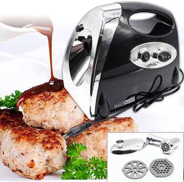 М'ясорубка електрична 2800 Вт - багатофункціональна машина для фаршу та фарширування ковбас, м'ясна машина з нержавіючої сталі з 3