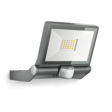 Світлодіодний вуличний прожектор Steinel XLED ONE S, антрацит, датчик руху 180, 18,6 Вт, 2050 лм, 3000K, для під'їзду, двору та саду, 065249, алюміній, сірий