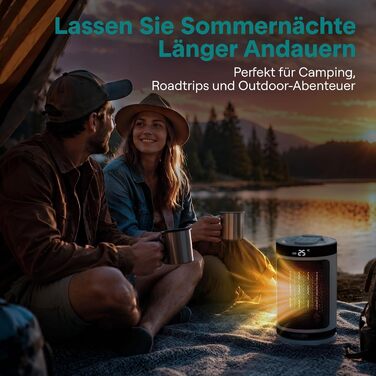 Керамічний обігрівач SereneLife 1500W PTC, безшумний та енергоощадний, WiFi термостат з пультом керування, осциляція 70, сірий