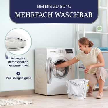 Високоякісні подушки Gentle North 40x80 см готельної якості - Комплект із 2 пухнастих, добре наповнених подушок для сну, підходять для алергіків (сертифіковані за стандартом Oeko-Tex Standard 100) - Можна прати при 60C 2 рази 40x80