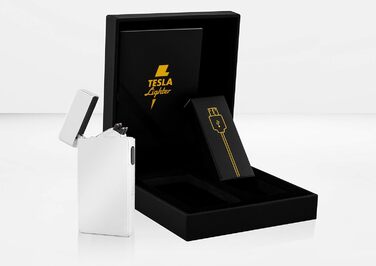 Плазмова подвійна дуга, електронно-акумуляторна, заряджається з живленням через USB, без газу та бензину, із зарядним кабелем, в елегантній подарунковій коробці Black Black Без гравіювання, 13 Arc Lighter