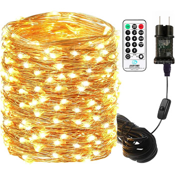 Світлодіодних гірлянд з мідного дроту 10 м Bowfar