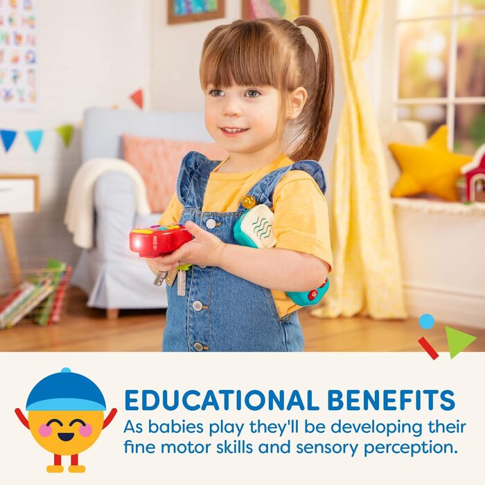 Барвистий брелок з ключем від автомобіля з світлом і звуком для дітей від 10 місяців