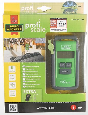 Ручні ваги Tara PS 7600, чорні, вага до 40 кг, просте управління Одинарні, 76000