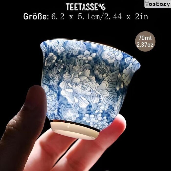 Преміальний синьо-білий порцеляновий чайний набір, 11-предметний вінтажний китайський керамічний чайний сервіз, портативний дорожній чайний набір кунг-фу, подарункова упаковка у валізу - ідеально підходить для любителів чаю