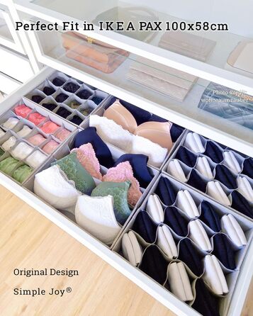 Організатор SIMPLE JOY PAX100 для шафи IKEA ОРИГІНАЛ ідеальна посадка стійка основа органайзер для шкарпеток, нижньої білизни, кра