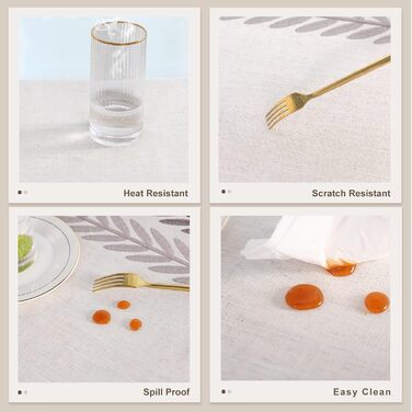 Миється Водонепроникна Скатертина Бавовняна Прямокутна Скатертина Елегантна скатертина з льону 140х180 см для домашньої кухні Обід