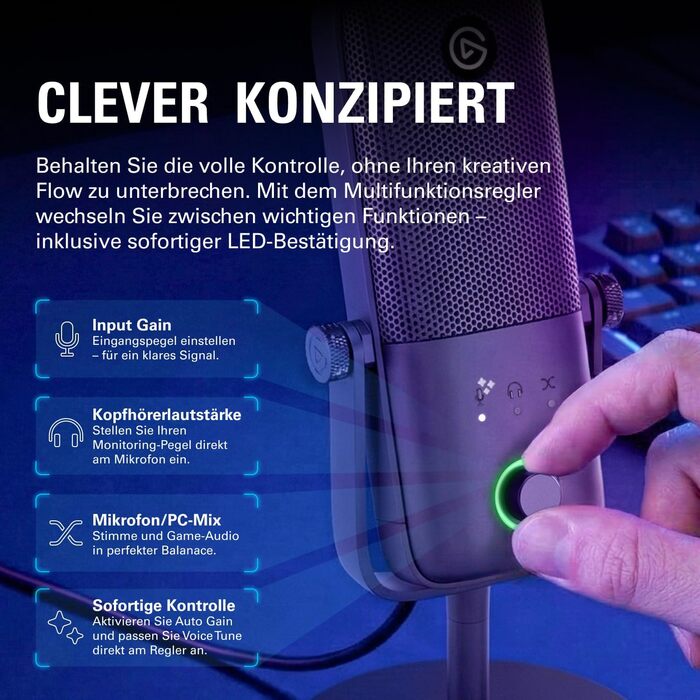 Конденсаторний мікрофон Elgato Wave3 MK.2 з DSP-ефектами