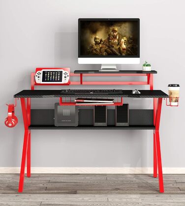 Комп&39ютерний стіл чорний/червоний - GT-006/8394