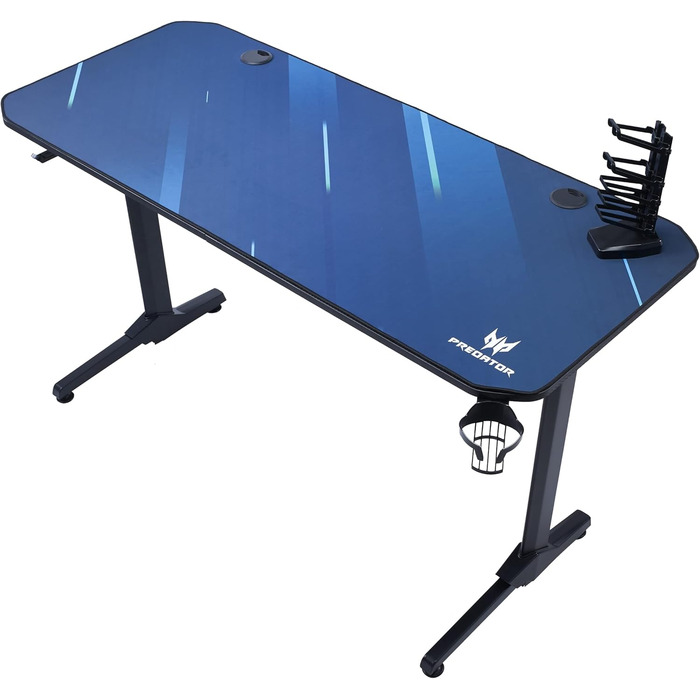 Ігровий стіл Acer Predator 140 x 60 см - Ігровий стіл із чохлом для килимка для миші, відділенням для геймпада, двома каналами для організації кабелів, тримачем для гарнітури та чашки, ігровий стіл GP.OTH11.03L