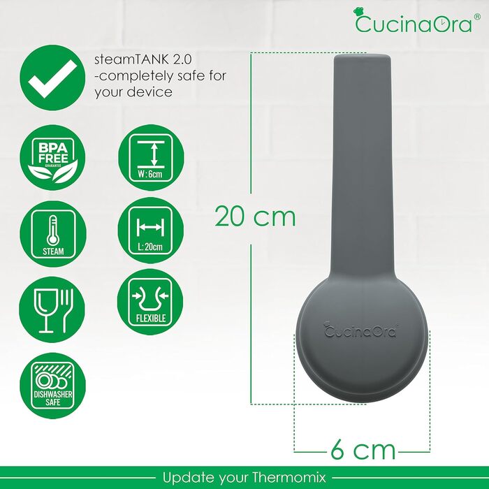 Аксесуари CucinaOra steamTANK 2.0 Thermomix TM6 - Парова диверсія Thermomix TM 6 - Monsieur Cuisine Connect Аксесуари для Thermomix Vorwerk - Силіконова диверсія пари TM5 TM31 - Аксесуари Termomix