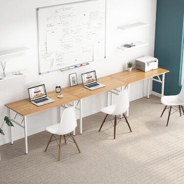 Потрібен розкладний стіл, комп&39ютерний стіл, письмовий стіл, класичний розкладний стіл 120 см, виготовлений з дерев&39яних матеріалів та металевого каркасу, конференц-столи, ПК-стіл, офісний стіл, обідній стіл для дому та офісу, 120 * 60 см, AC5BW